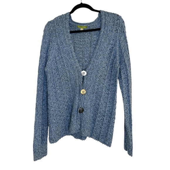 Sigrid Olsen Cardigan Sweater Blue Medium - Picture 1 of 6